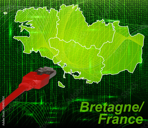 Bretagne mit Grenzen in dem neuen Netzwerkdesign
