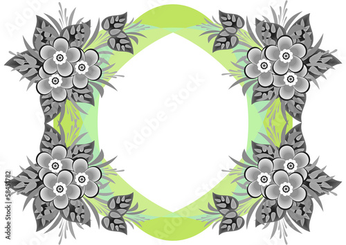 Abstract floral frame