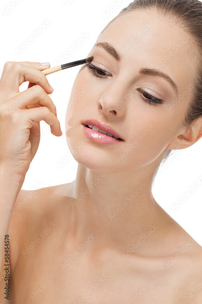 augen makeup mit braunem lidschatten portrait augen makeup mit braunem lidschatten portrait