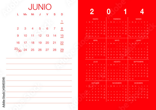 Spanish Calendar 2014
