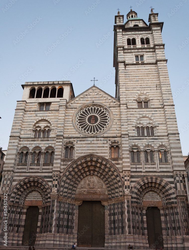 Detail of city of Genoa in Italy