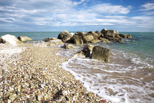 Beach in autumn photo