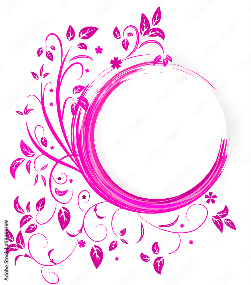 Abstract banner with curls of pink color Abstract banner with curls of pink color