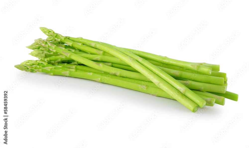Sheaf of asparagus on a white background. Sheaf of asparagus on a white background.
