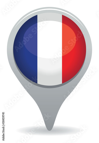 france flag pointer