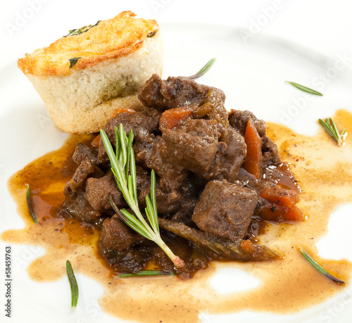 Venison ragout with dumpling