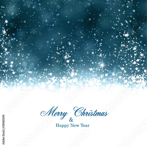 Christmas dark blue abstract background.