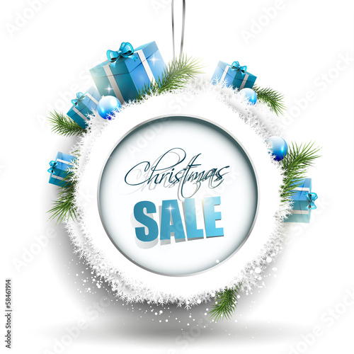 Christmas sale - vector background