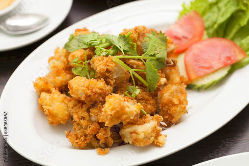 Fried squid ring.