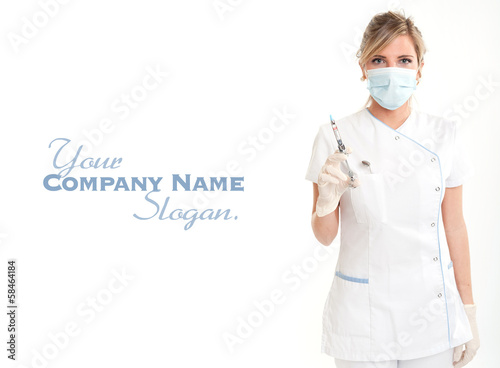 Blonde female dentist