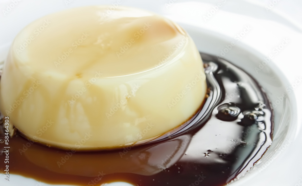 Creme caramel with caramelized sugar Creme caramel with caramelized sugar
