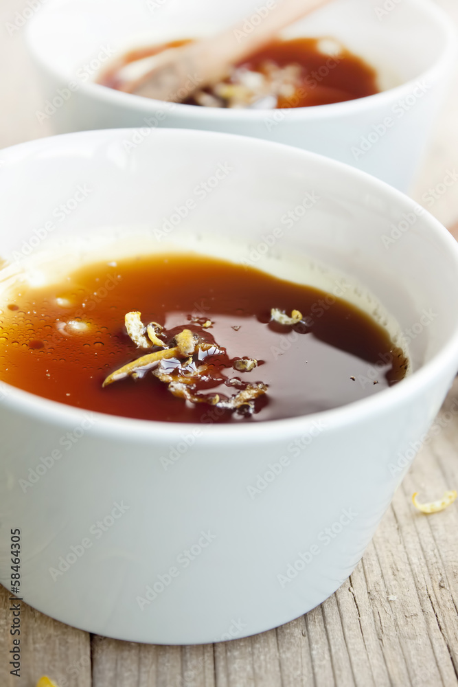Creme caramel with caramelized sugar Creme caramel with caramelized sugar