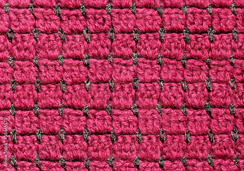 Red crochet fabric
