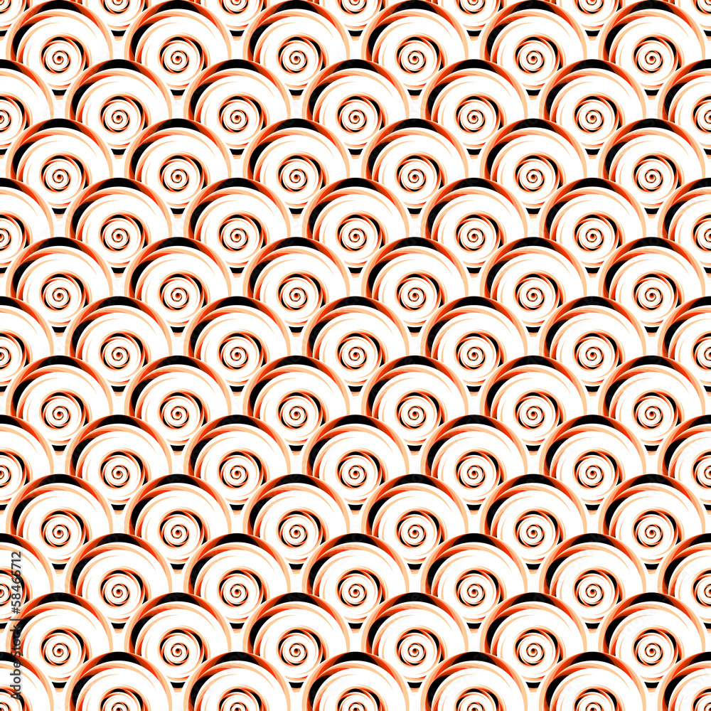 Design seamless diagonal shell pattern