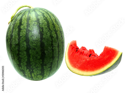 whole watermelon and slice bites