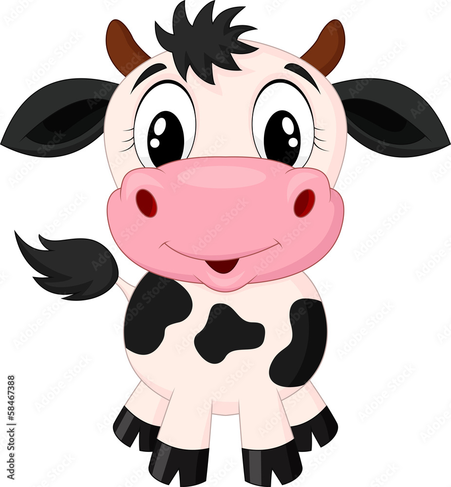 Cute cow cartoon Stock Vector | Adobe Stock Cute cow cartoon Stock Vector | Adobe Stock