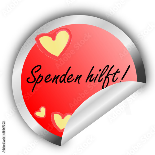 Sticker - Spenden hilft!