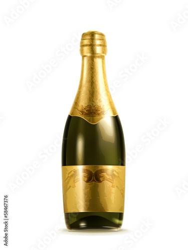 Champagne bottle illustration