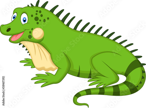 Cute iguana cartoon © tigatelu