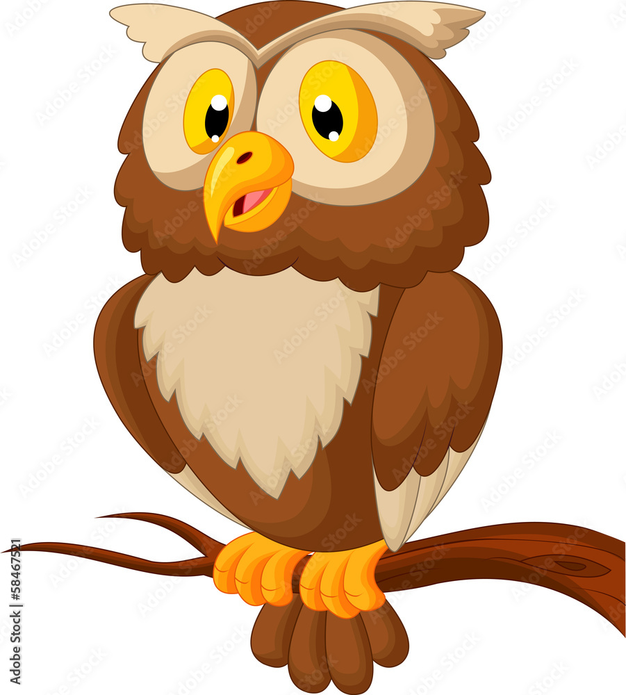 Naklejka premium Cute owl cartoon