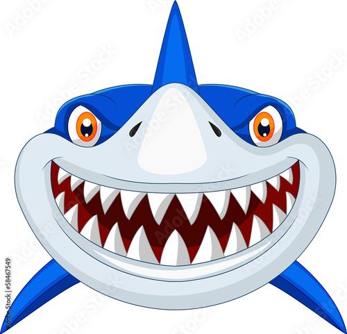 Shark head cartoon