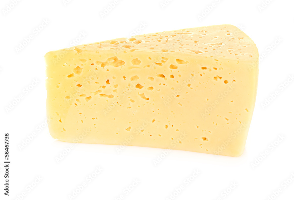 piece of cheese isolated on white piece of cheese isolated on white