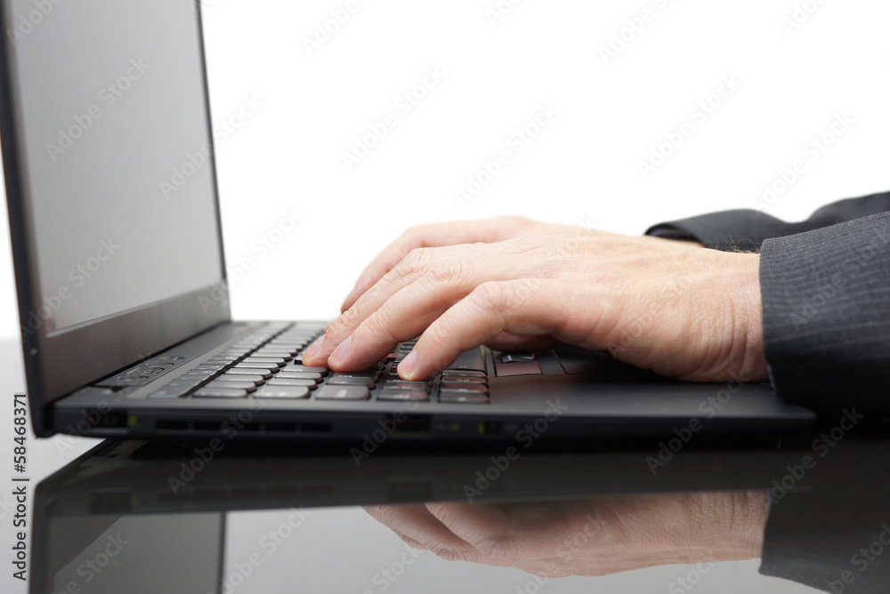 businessman working on computer businessman working on computer