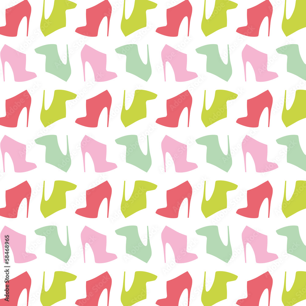 woman high heel shoes seamless pattern