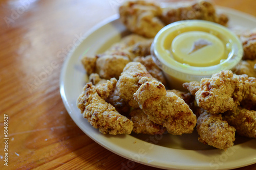 Fried Alligator, traditional cajun food, New Orleans photo