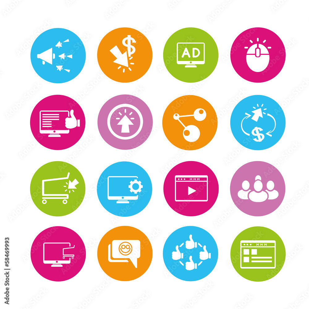 online marketing icons online marketing icons