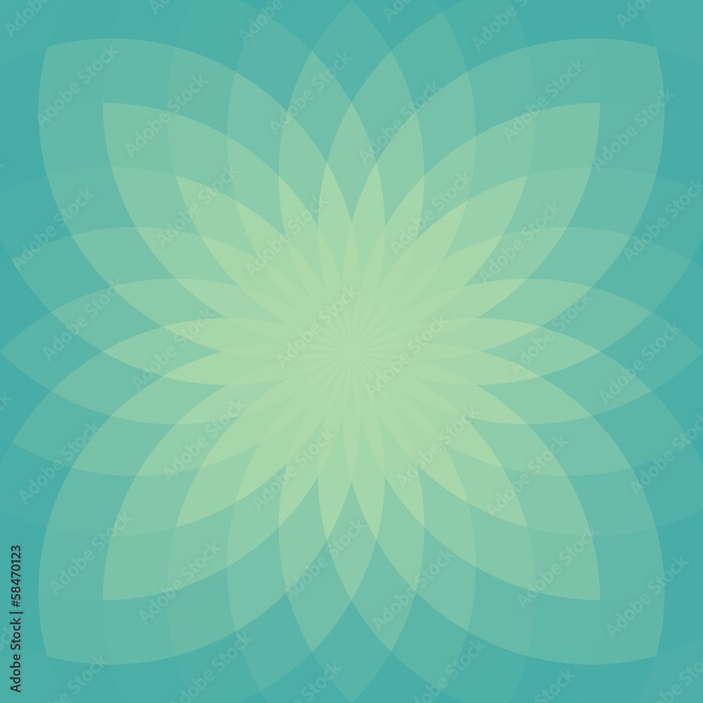 Obraz premium Tło z jaskrawym błękitnym geometrycznym kwiatem.