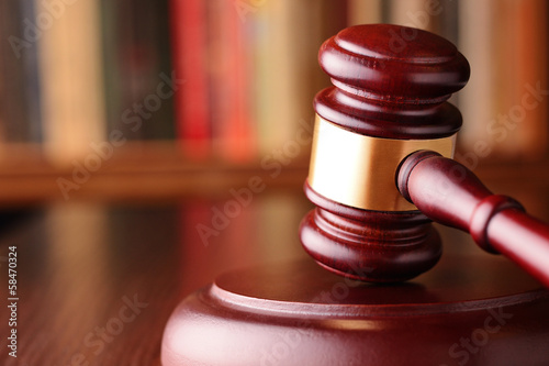 Gavel, symbol of judicial decisions and justice photo