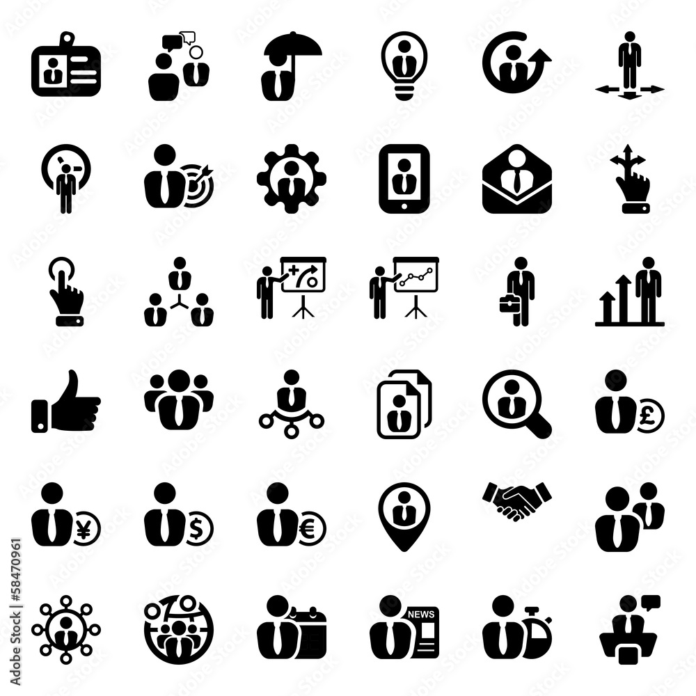 iconset business people black iconset business people black