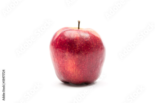 Close up of red apple, isolated on white