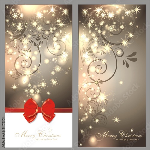 Set mit 2 edlen Weihnachtskarten