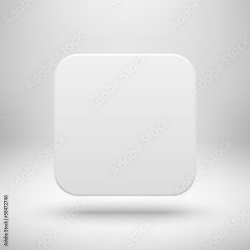 White Abstract Blank App Icon Template