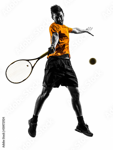 man tennis player silhouette © snaptitude