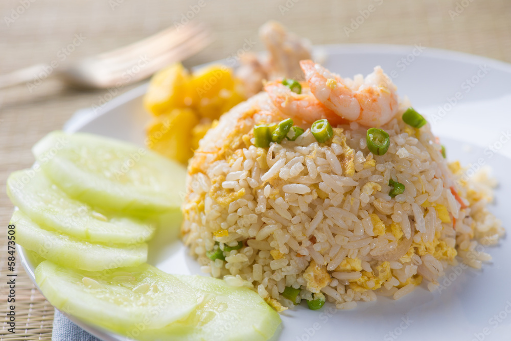 thai pinapple fried rice food