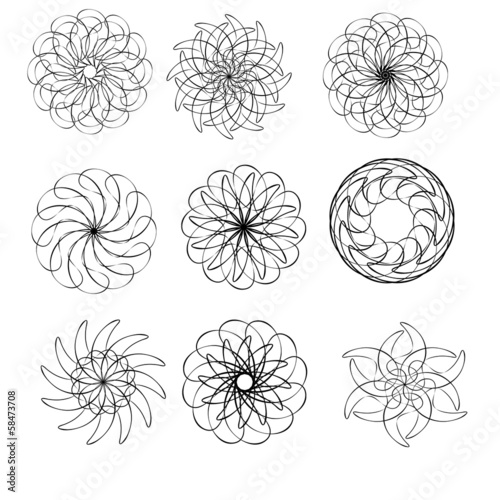 round decorative ornament elements