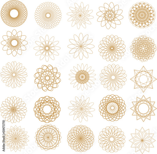 Pattern of round design elements