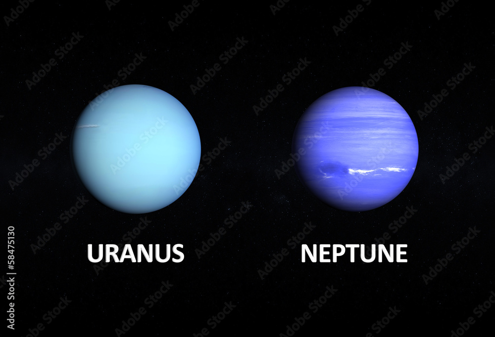 Fototapeta premium Planets Uranus and Neptune