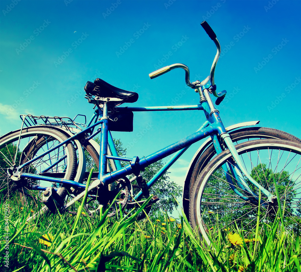 Naklejka premium Two Old Bicycle