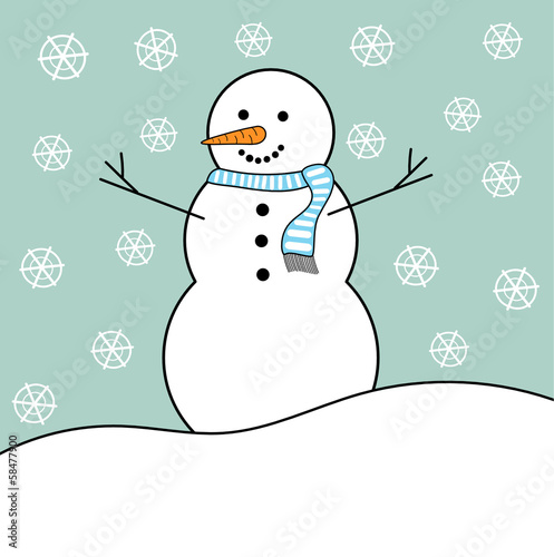Snowman in winter