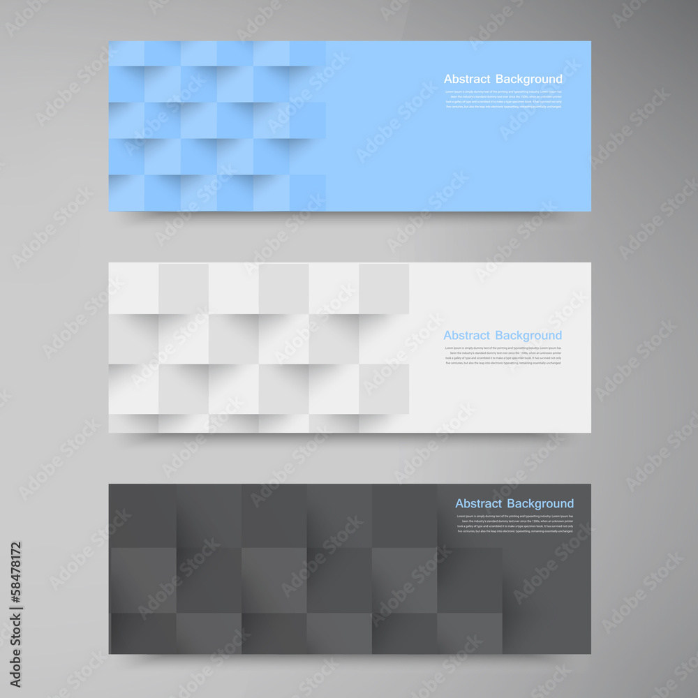 Vector banners and squares. Color set - obrazy, fototapety, plakaty 