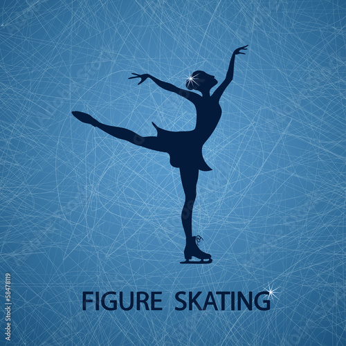 Illustration with figure skater