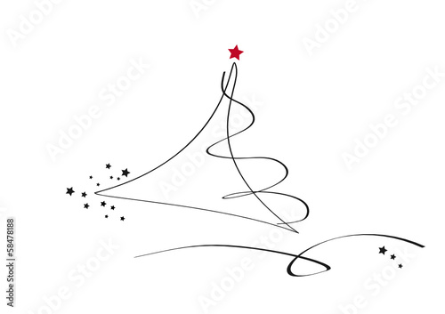 tannenbaum - filigran - schwarz