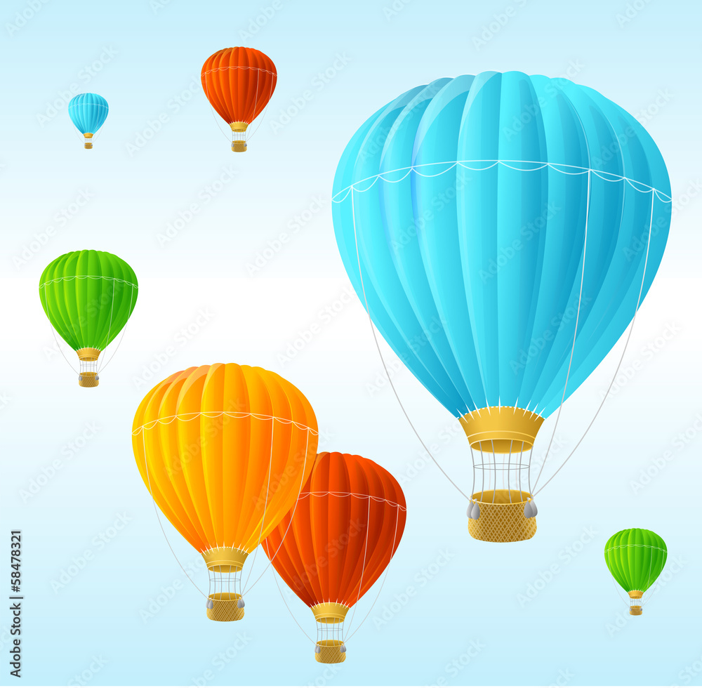 Fototapeta premium Vector air ballons background