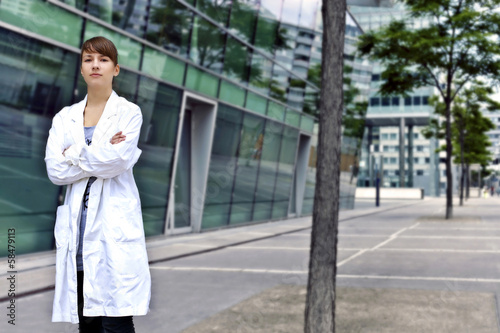 Confident and smart scientist or doctor