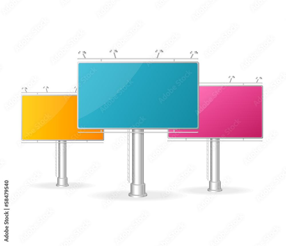 Obraz premium Vector billboards screen template for text