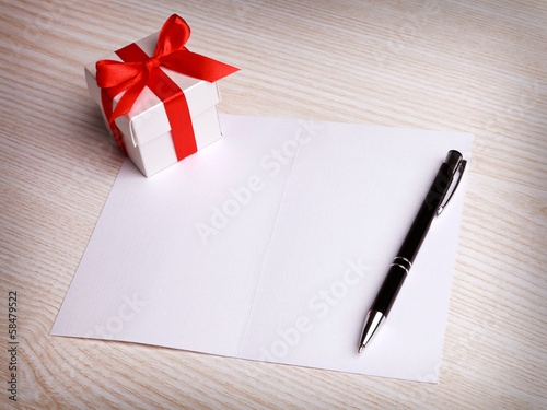 Blank card with gift boxe
